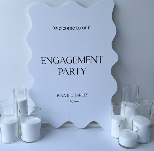 Rina Squiggly Welcome Sign