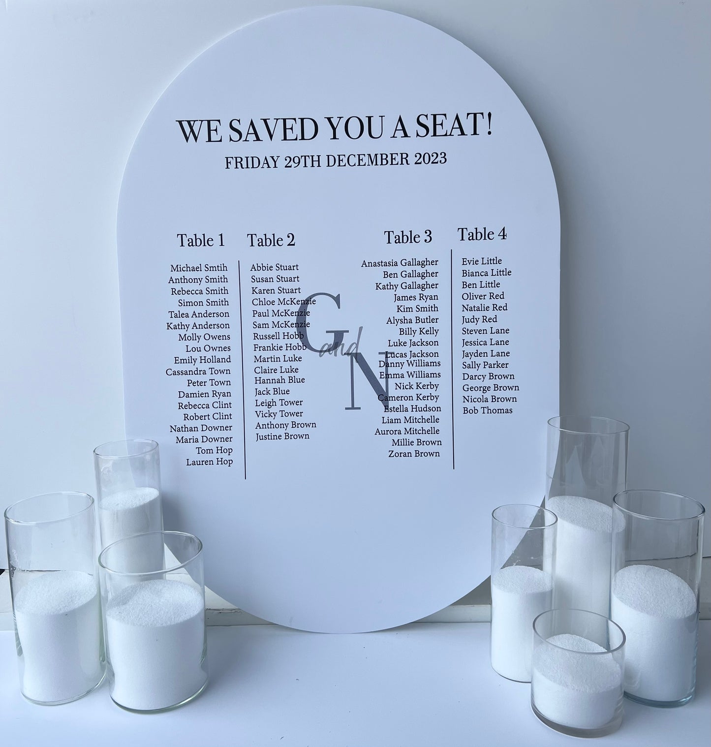 George Oval Seating Chart